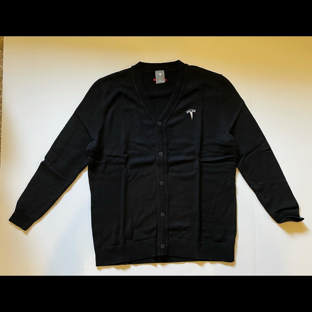 Tesla Men Cardigan Black Medium